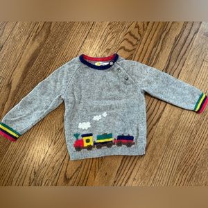 Baby Boden Mini Boden Train Sweater
